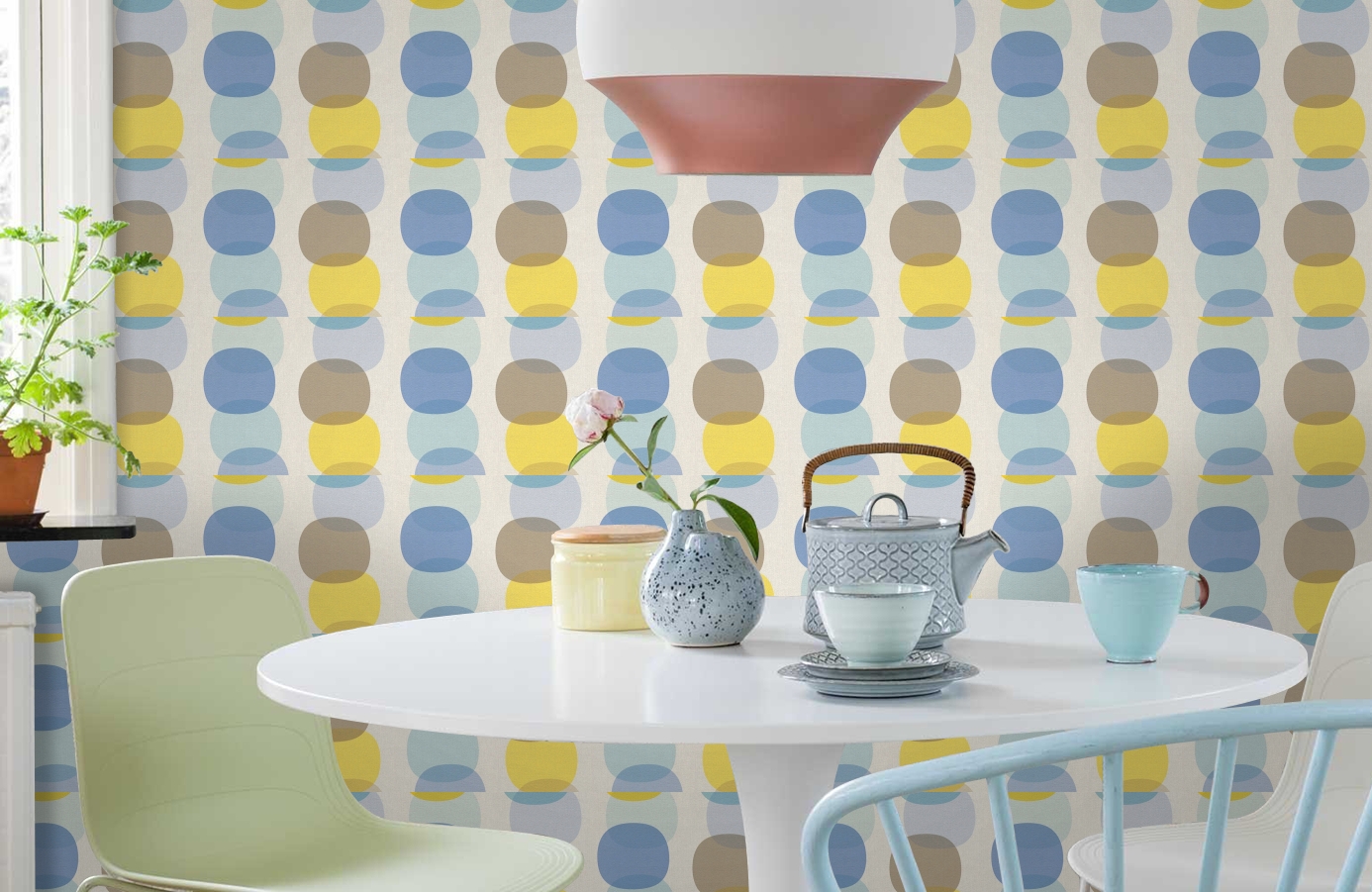 Обои 355901 фото в интерьере кухни