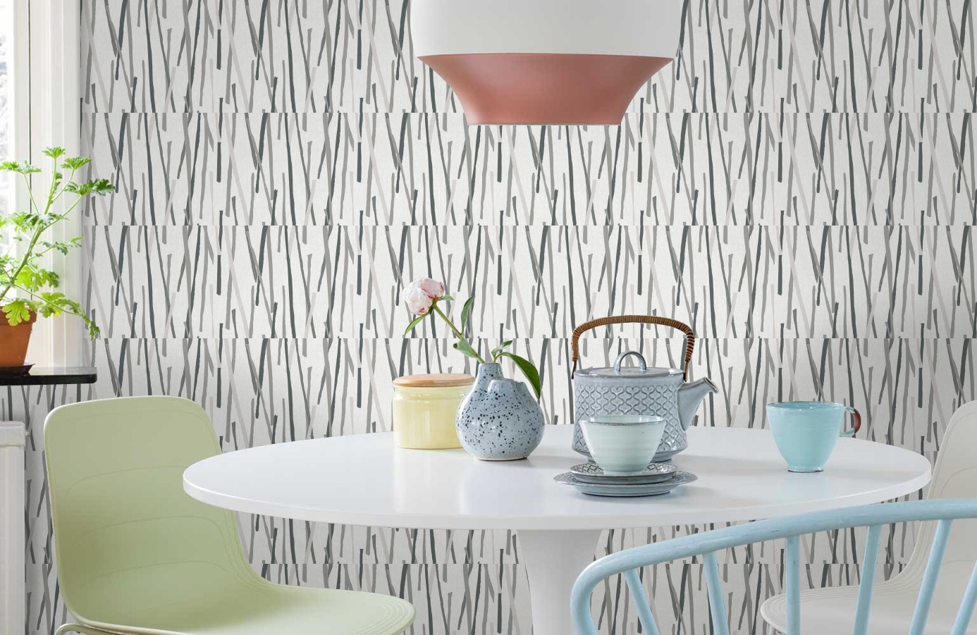 Обои 355991 фото в интерьере кухни