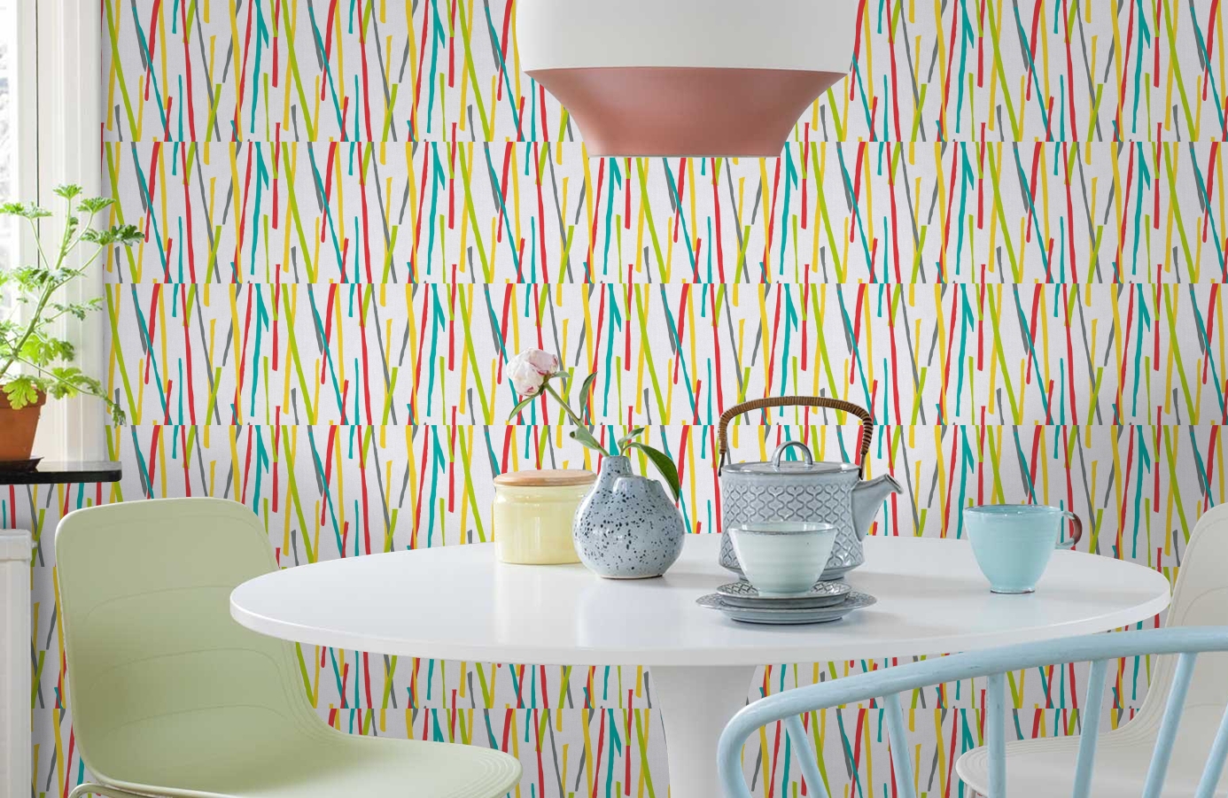 Обои 355992 фото в интерьере кухни