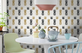 Обои 35997-1 фото в интерьере кухни превью