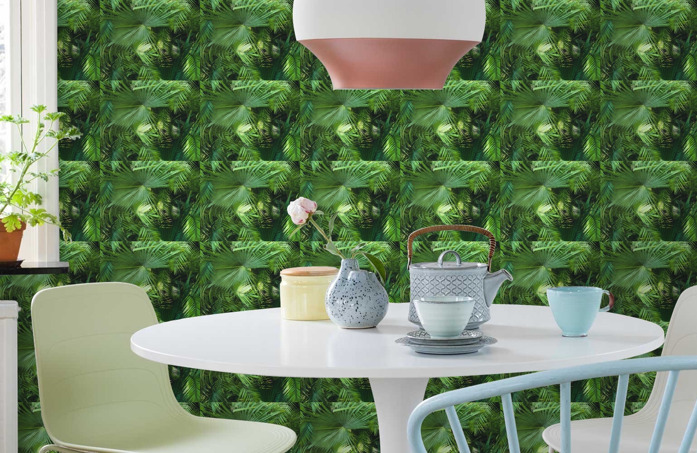 Обои 362001 фото в интерьере кухни