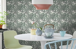 Обои 36519-1 фото в интерьере кухни превью