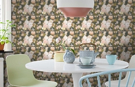 Обои 36717-1 фото в интерьере кухни превью