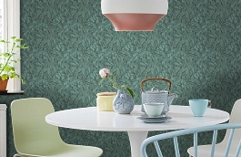 Обои 36885-1 фото в интерьере кухни превью