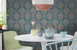 Обои 36898-5 фото в интерьере кухни превью