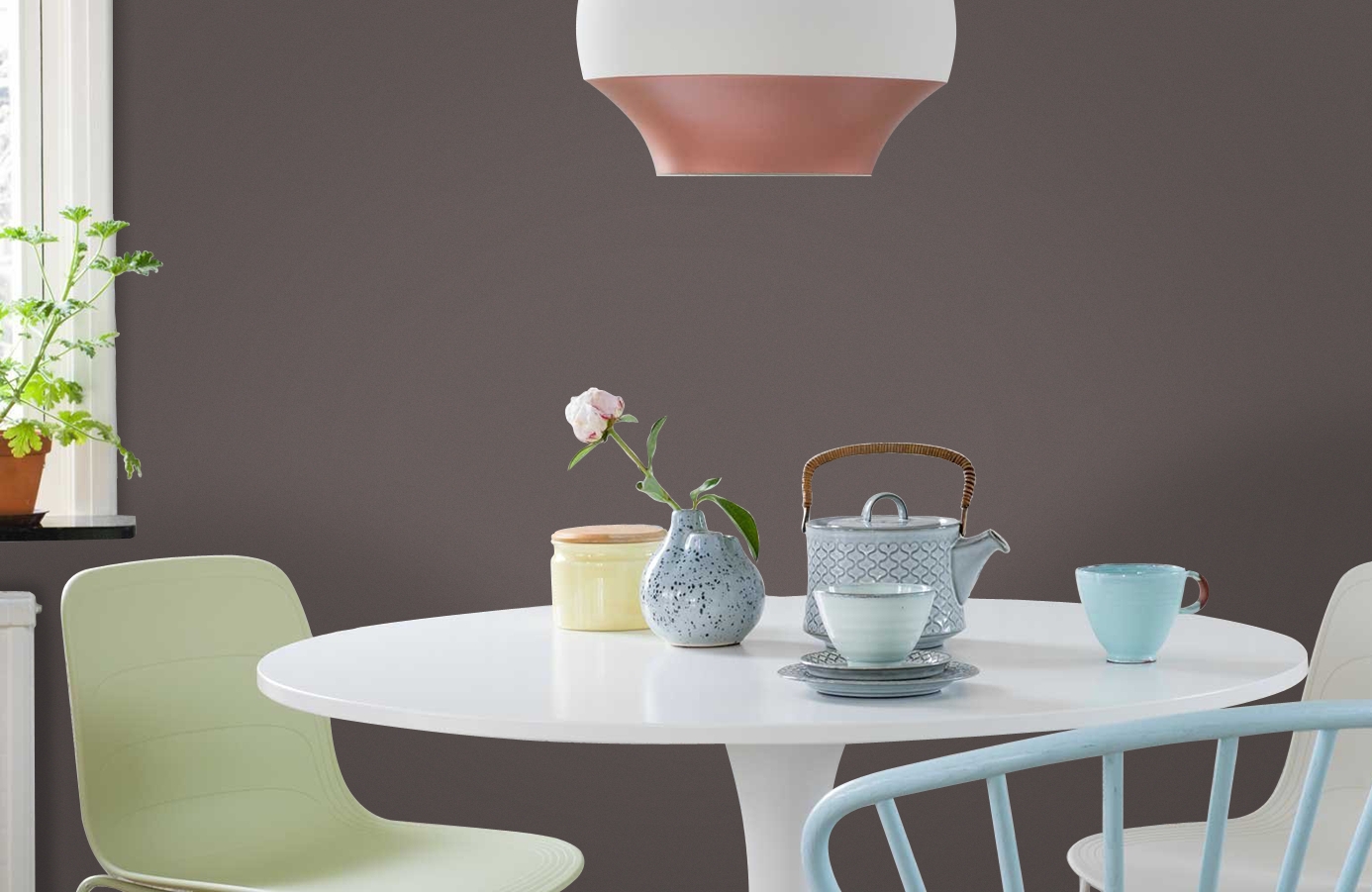 Обои 36899-9 фото в интерьере кухни