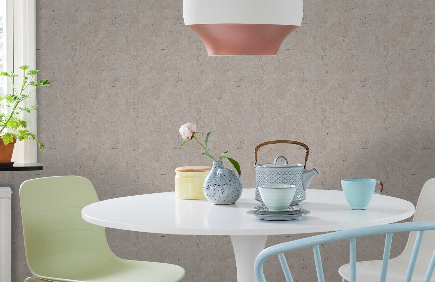 Обои 36911-1 фото в интерьере кухни