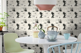 Обои 36918-2 фото в интерьере кухни превью