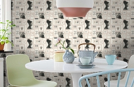 Обои 36918-3 фото в интерьере кухни превью