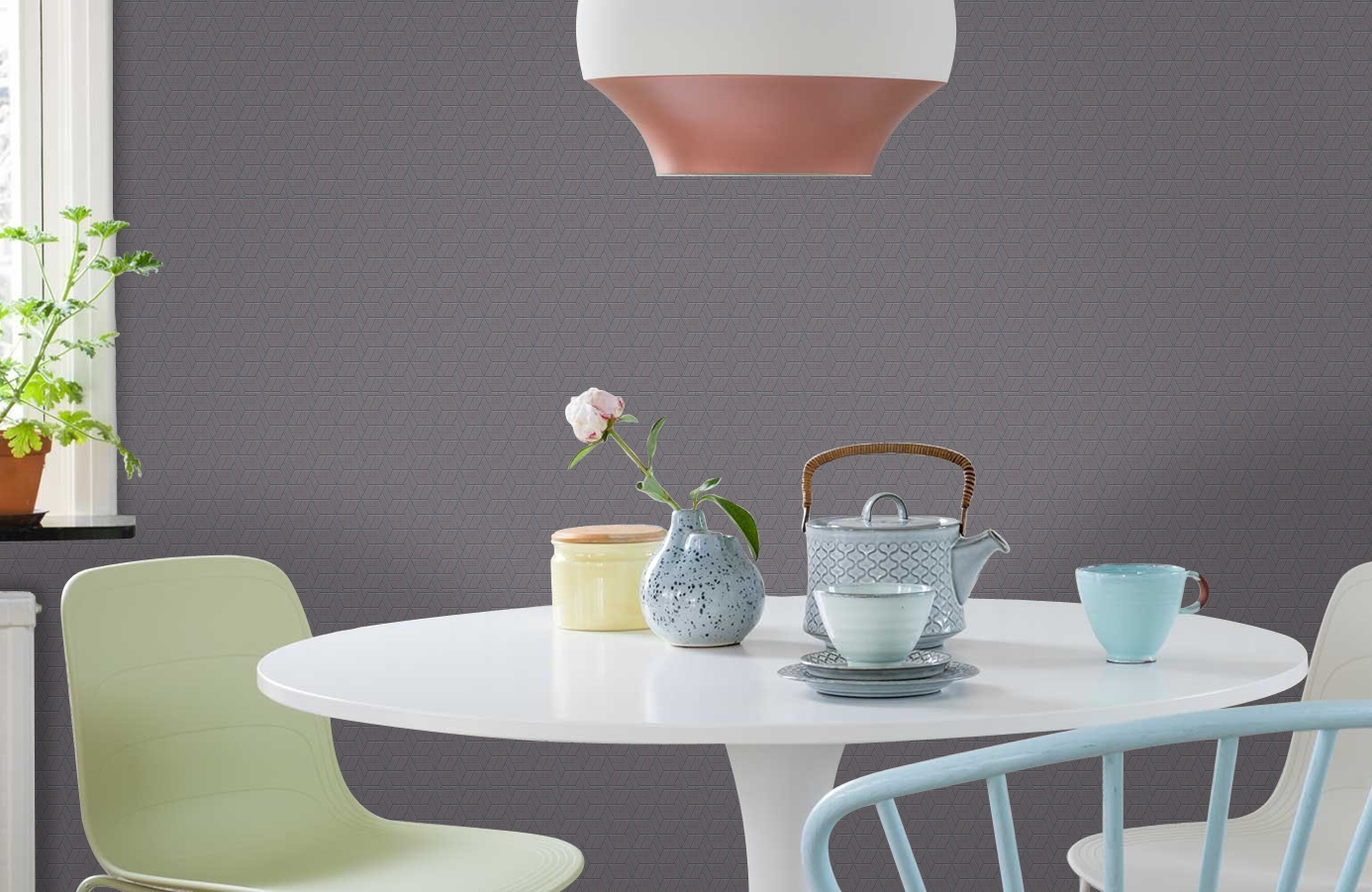 Обои 36920-2 фото в интерьере кухни