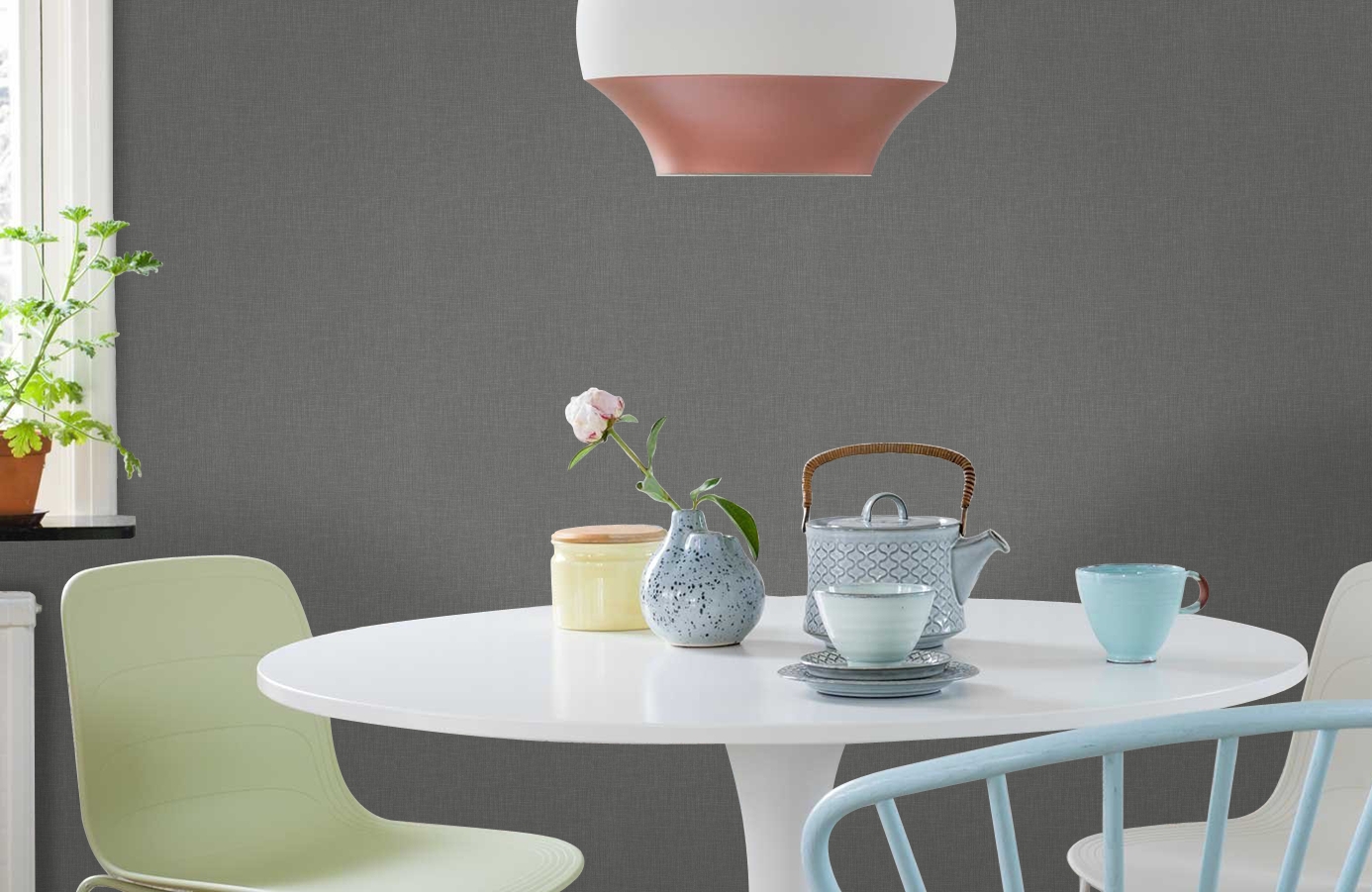 Обои 36922-3 фото в интерьере кухни