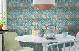 Обои 36923-3 фото в интерьере кухни превью