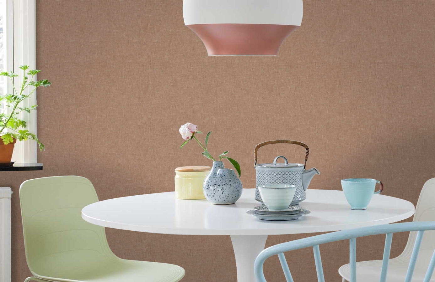 Обои 36925-1 фото в интерьере кухни