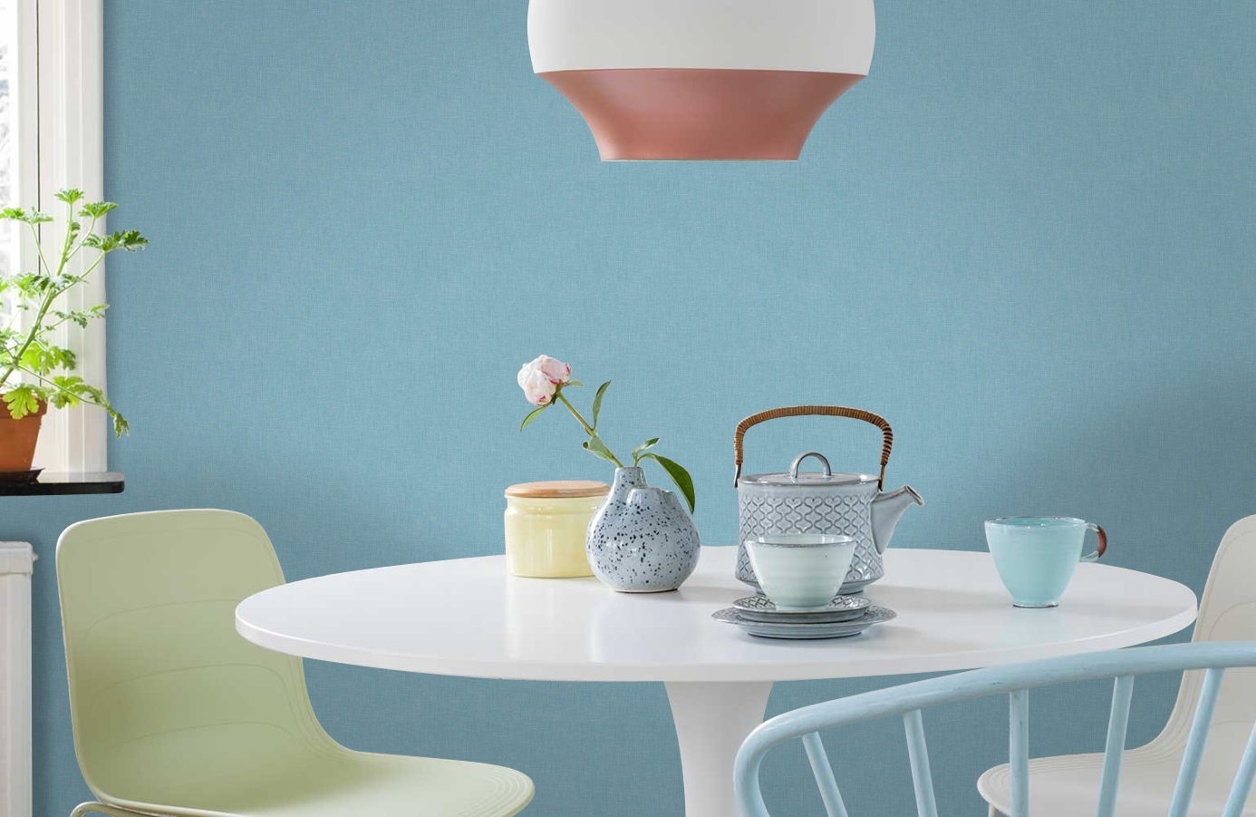 Обои 36925-8 фото в интерьере кухни