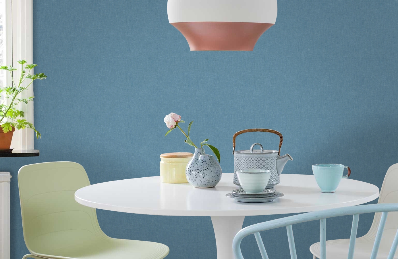 Обои 36925-9 фото в интерьере кухни