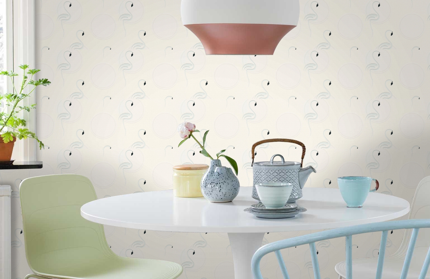 Обои 36998-1 фото в интерьере кухни