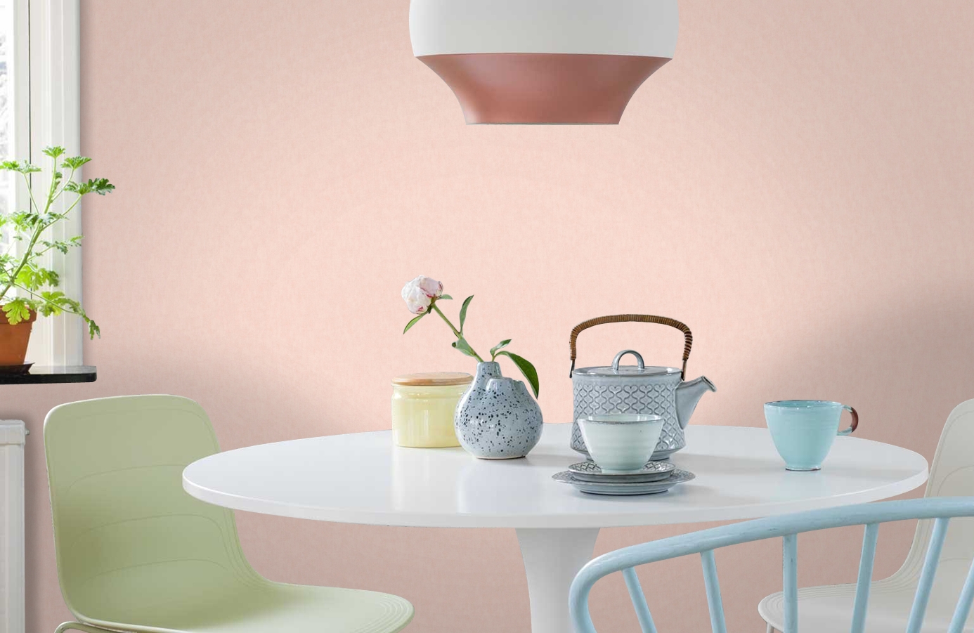 Обои 37535-3 фото в интерьере кухни