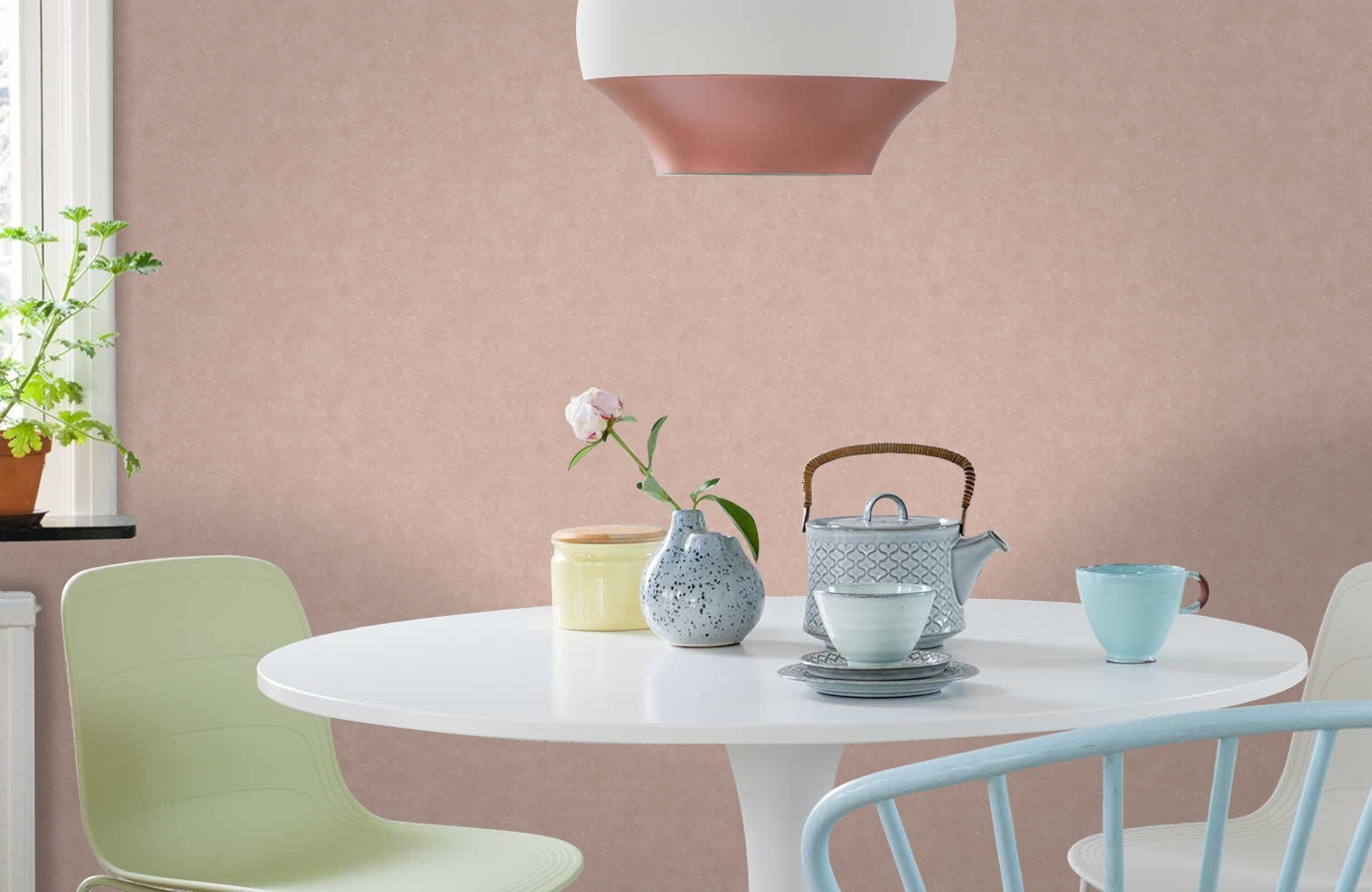 Обои 37655-1 фото в интерьере кухни