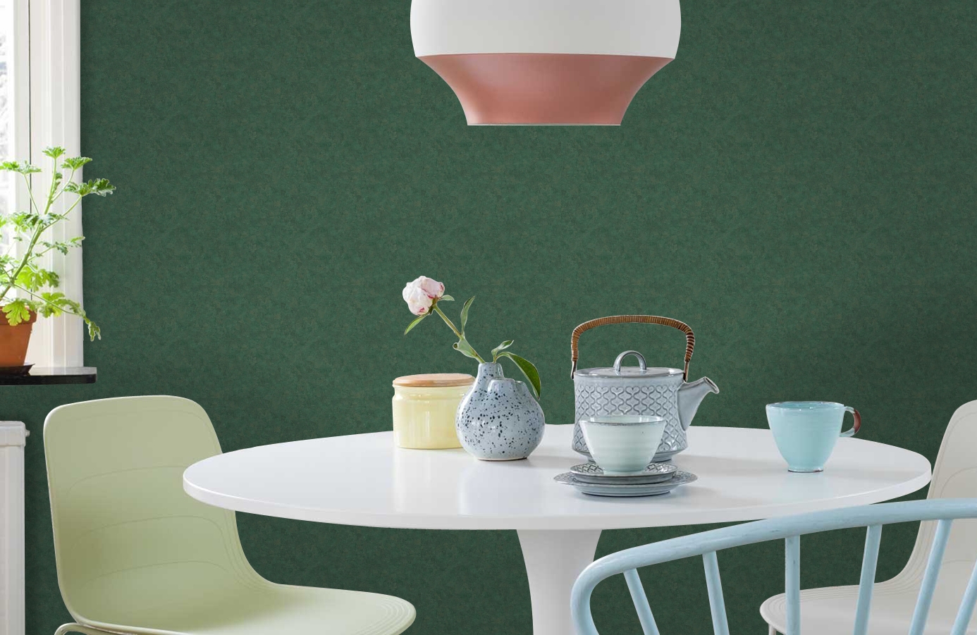 Обои 37655-8 фото в интерьере кухни