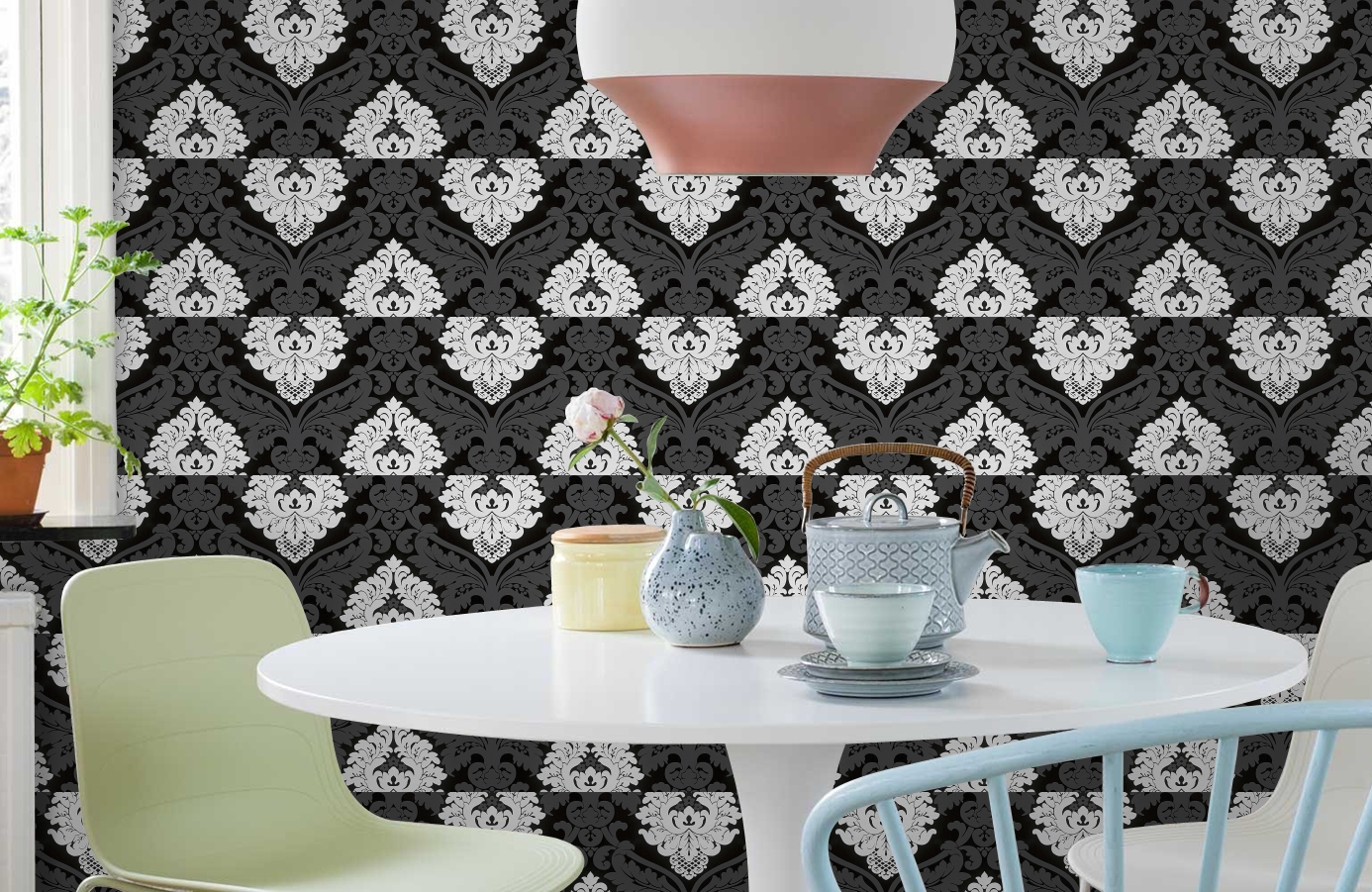 Обои 554314 фото в интерьере кухни