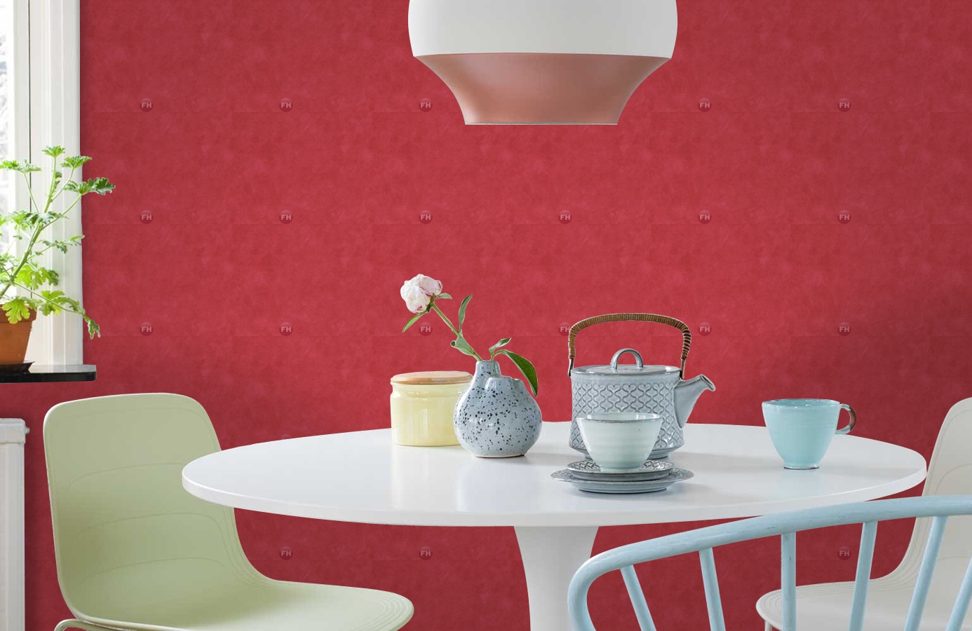 Обои 7584-53 фото в интерьере кухни