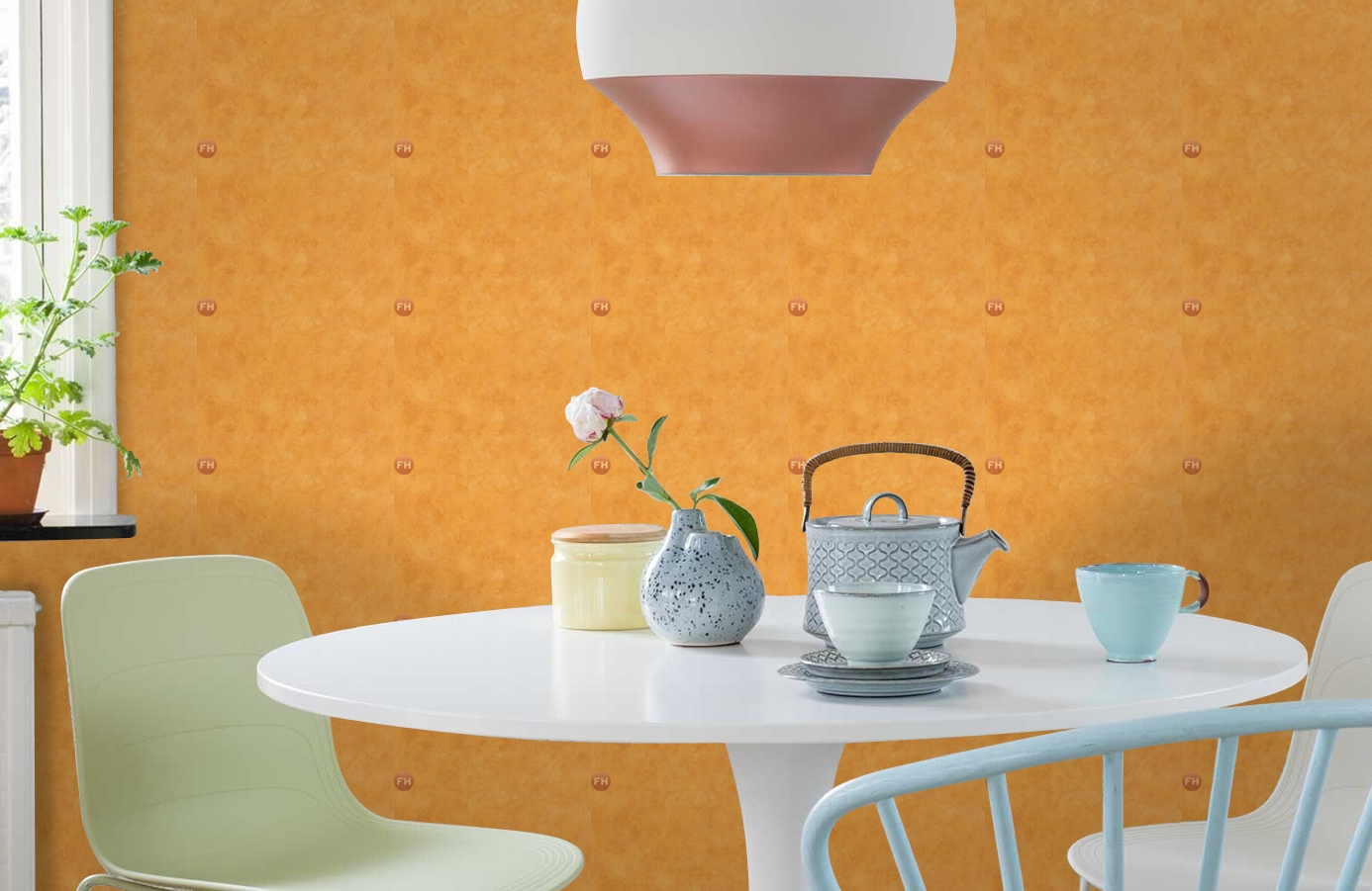 Обои 7588-28 фото в интерьере кухни