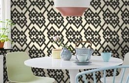 Обои 93936-1 фото в интерьере кухни превью