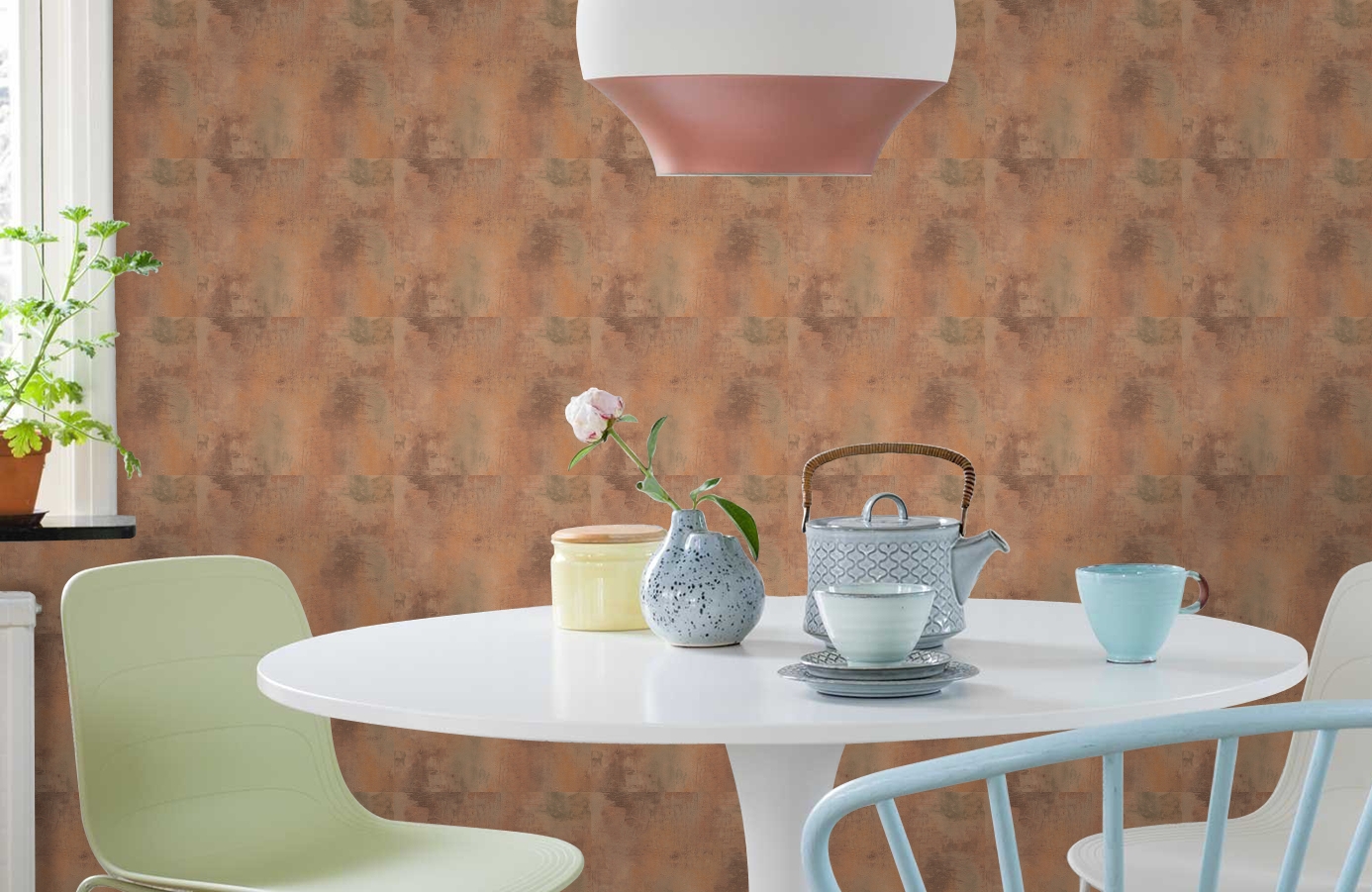 Обои 95391-3 фото в интерьере кухни