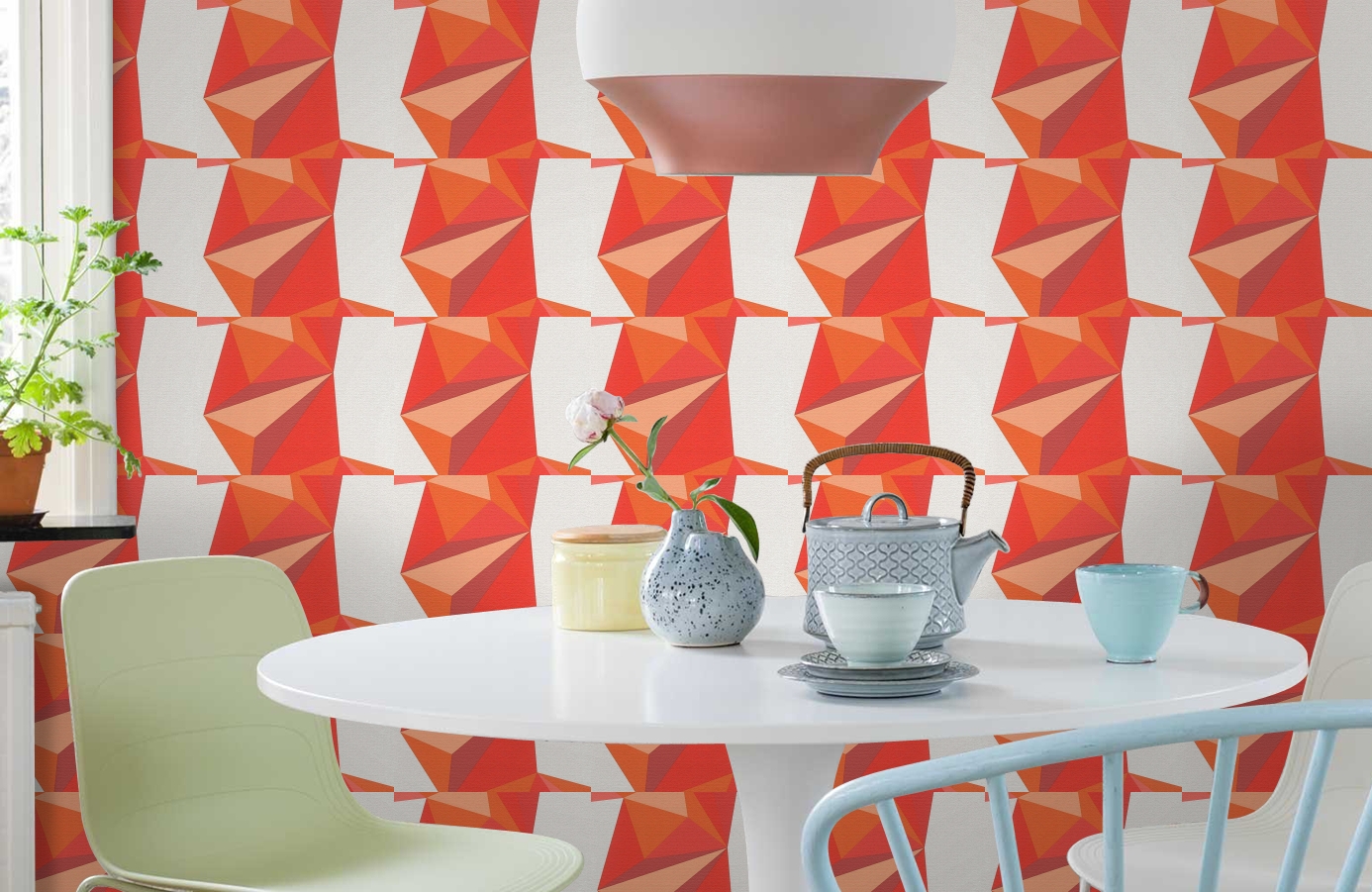 Обои 95654-2 фото в интерьере кухни