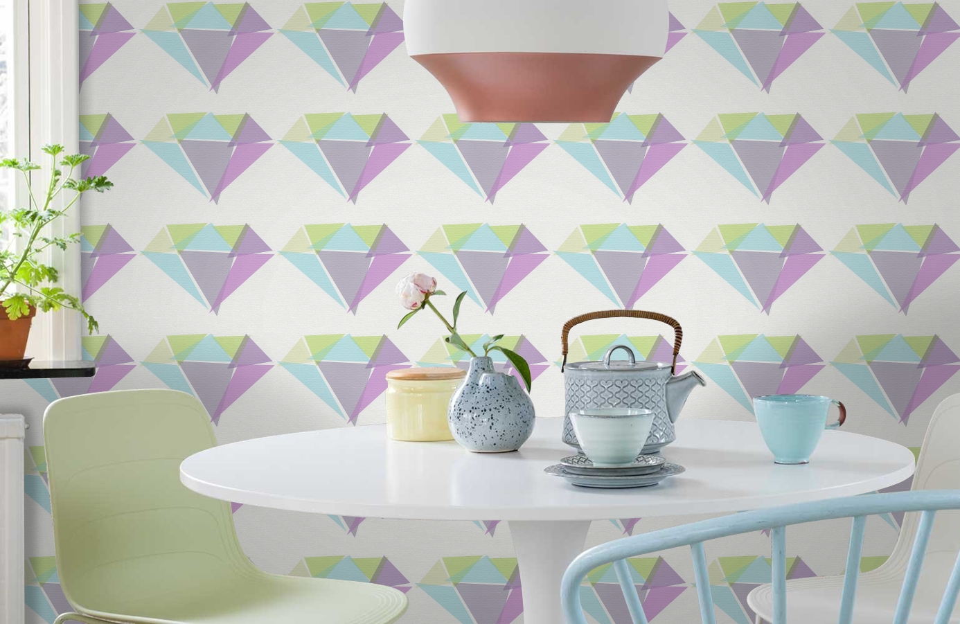 Обои 95656-1 фото в интерьере кухни