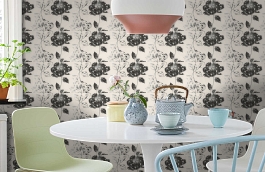 Обои 95881-1 фото в интерьере кухни превью