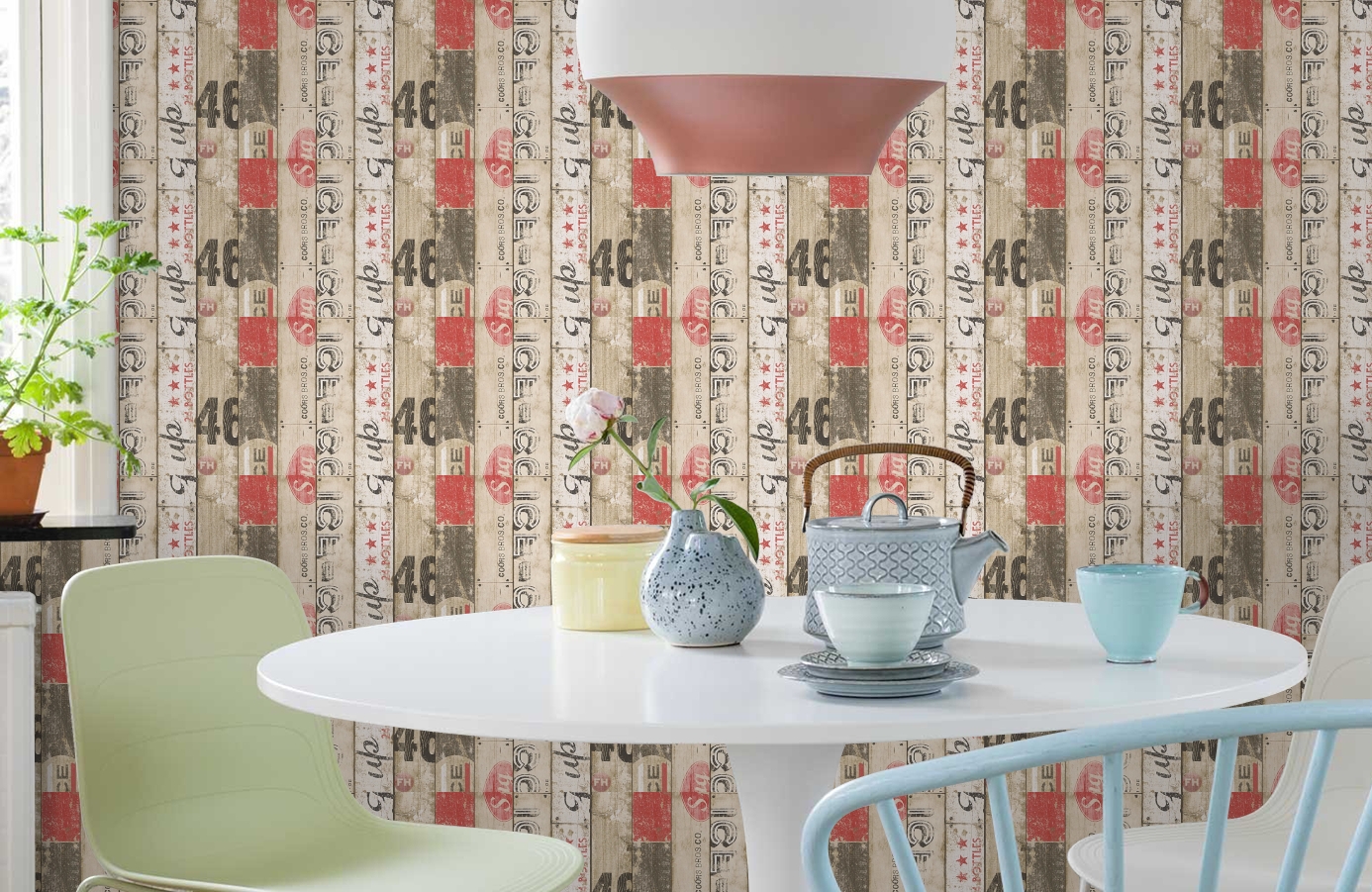 Обои 95950-1 фото в интерьере кухни