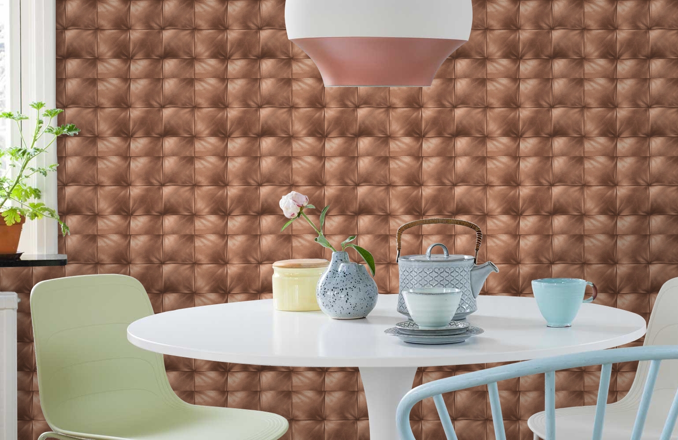 Обои 95999-1 фото в интерьере кухни