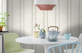 Обои Cabin White CB02 фото в интерьере кухни превью