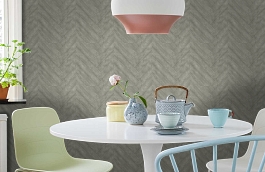 Обои Parquet Charcoal PQ04 фото в интерьере кухни превью