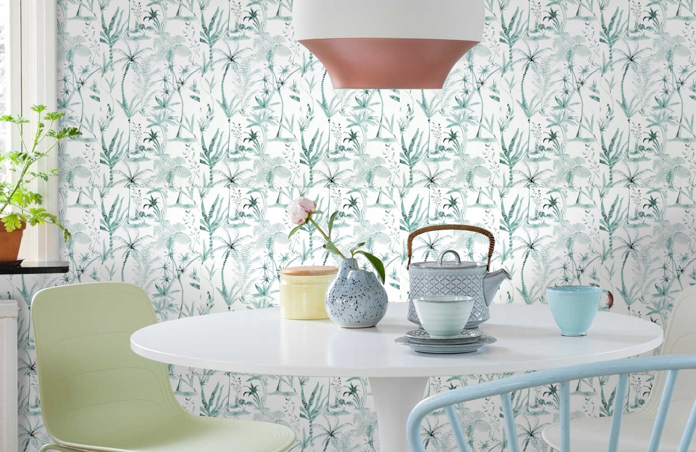 Обои 17663 фото в интерьере кухни