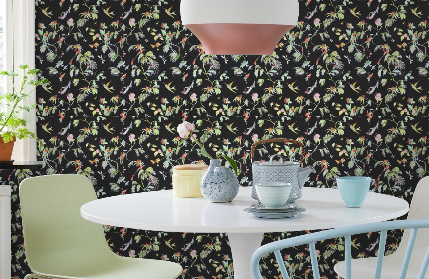 Обои 17712 фото в интерьере кухни