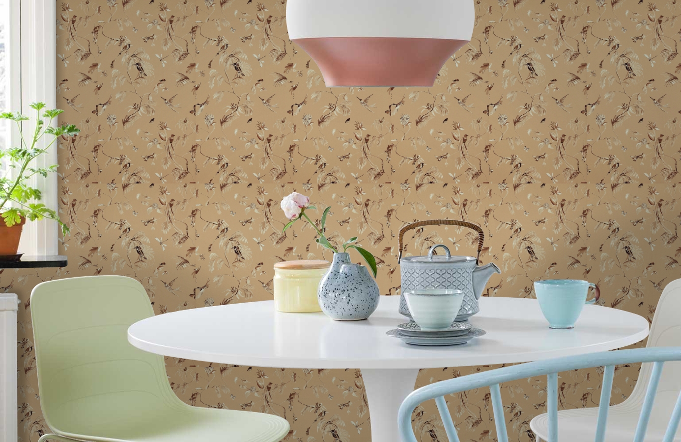 Обои 17715 фото в интерьере кухни