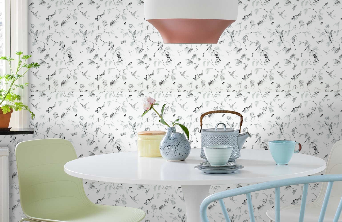 Обои 17716 фото в интерьере кухни