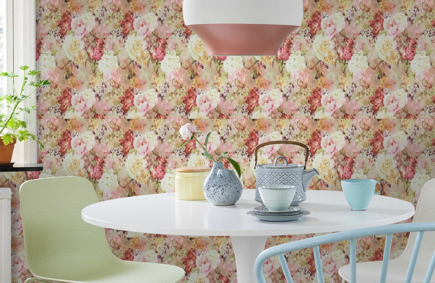 Обои 218221 фото в интерьере кухни