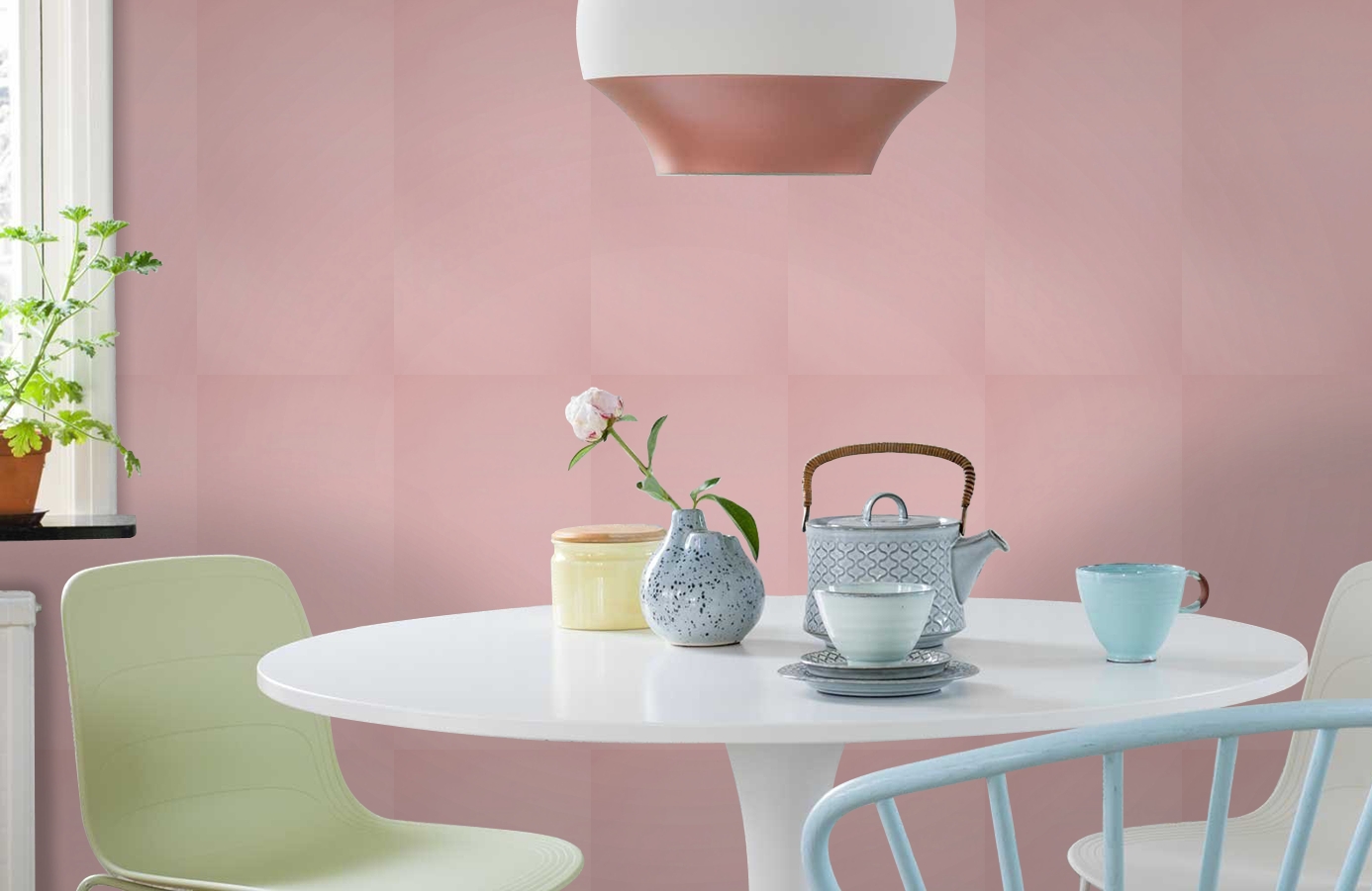 Обои 218275 фото в интерьере кухни