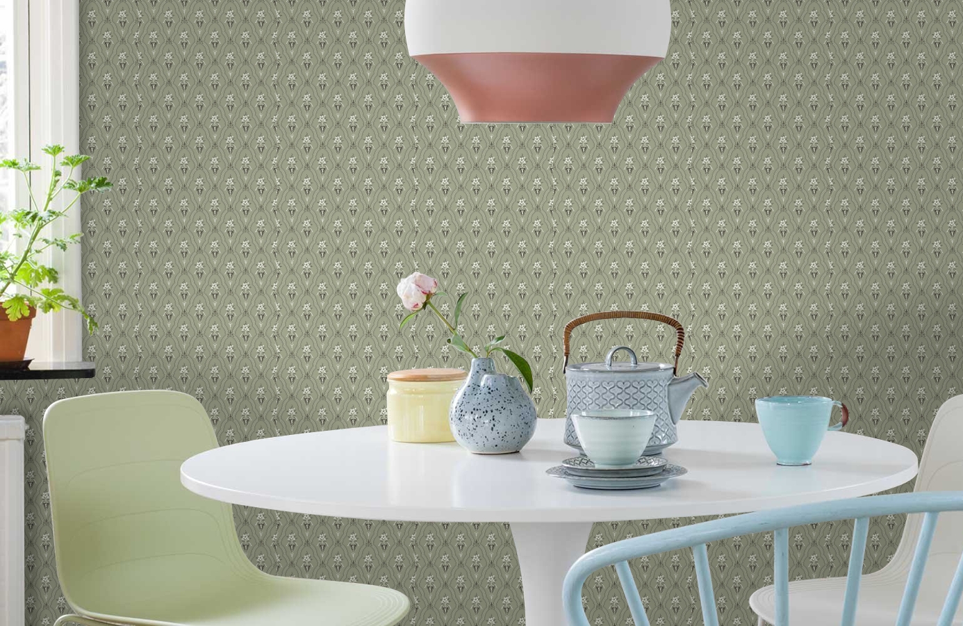 Обои 4165 фото в интерьере кухни