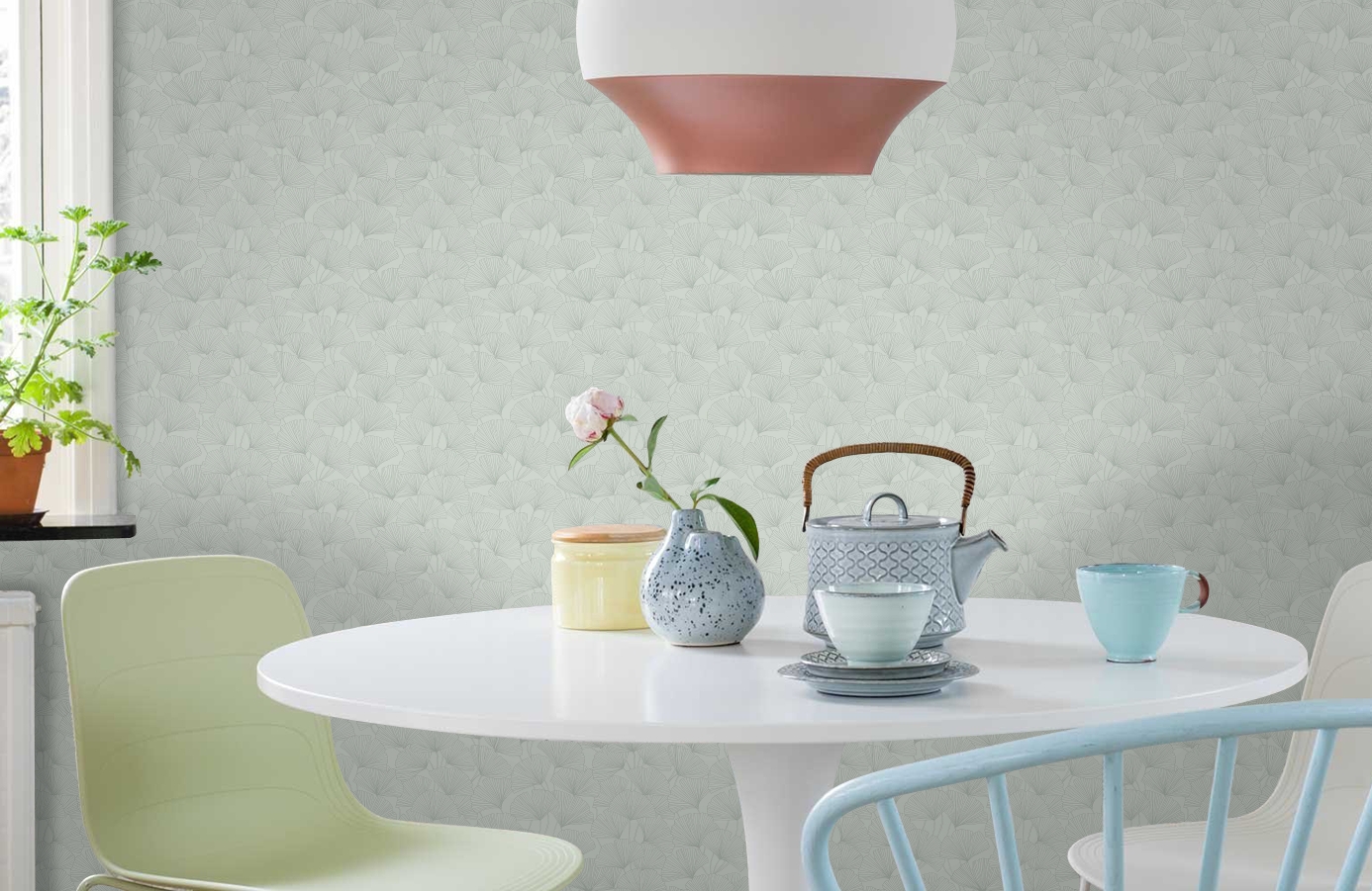 Обои 7265 фото в интерьере кухни