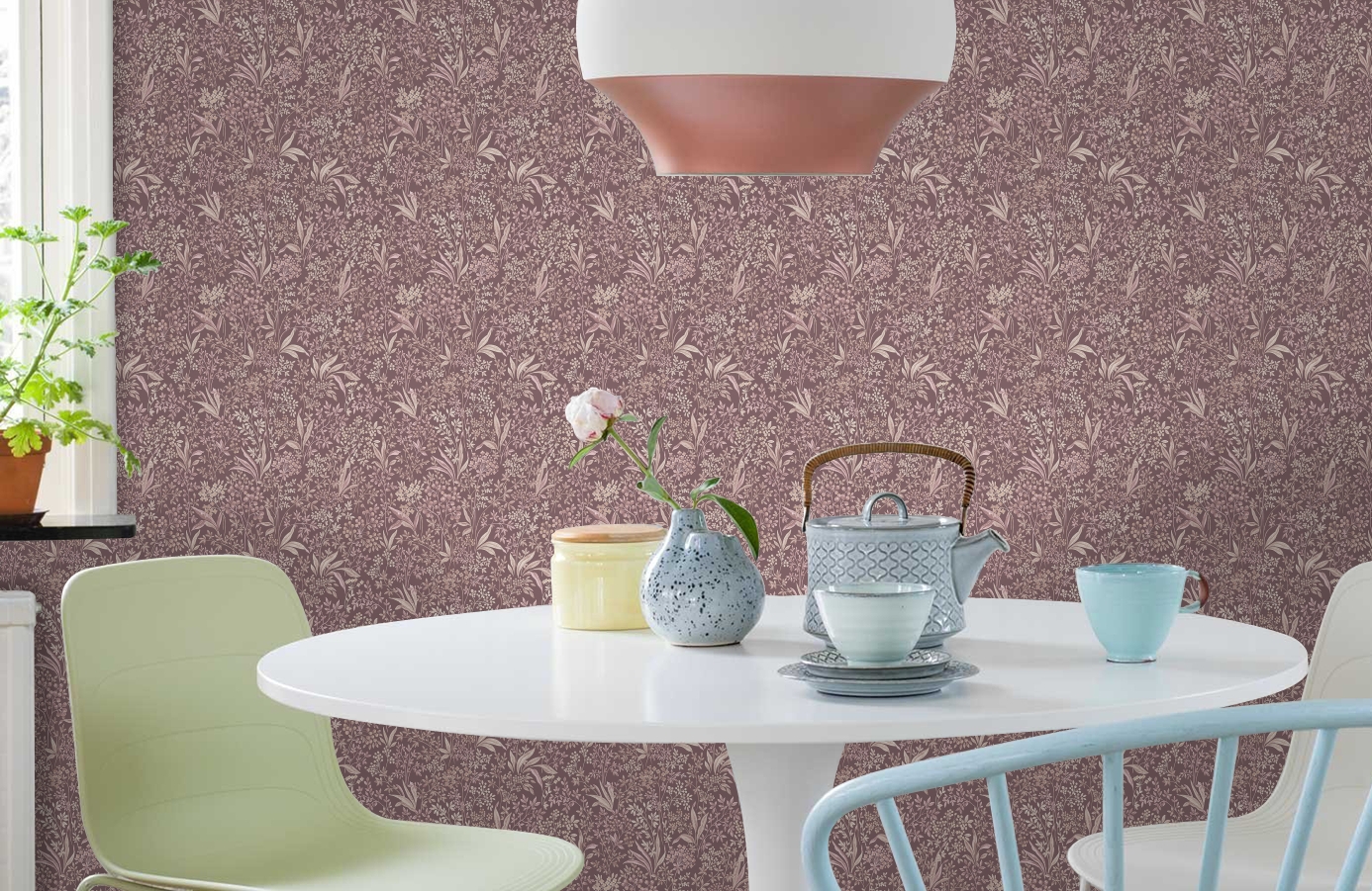 Обои 7268 фото в интерьере кухни