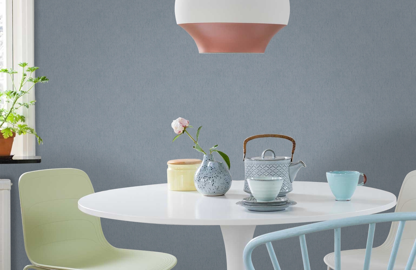 Обои 7281 фото в интерьере кухни