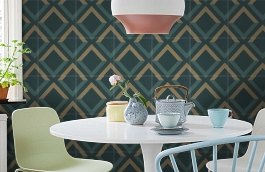 Обои 101346913 фото в интерьере кухни превью