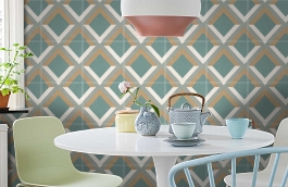 Обои 101347206 фото в интерьере кухни превью