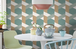 Обои 101357637 фото в интерьере кухни превью