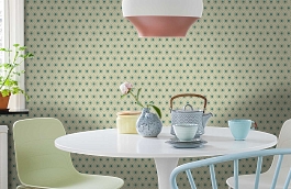 Обои 22025 фото в интерьере кухни превью