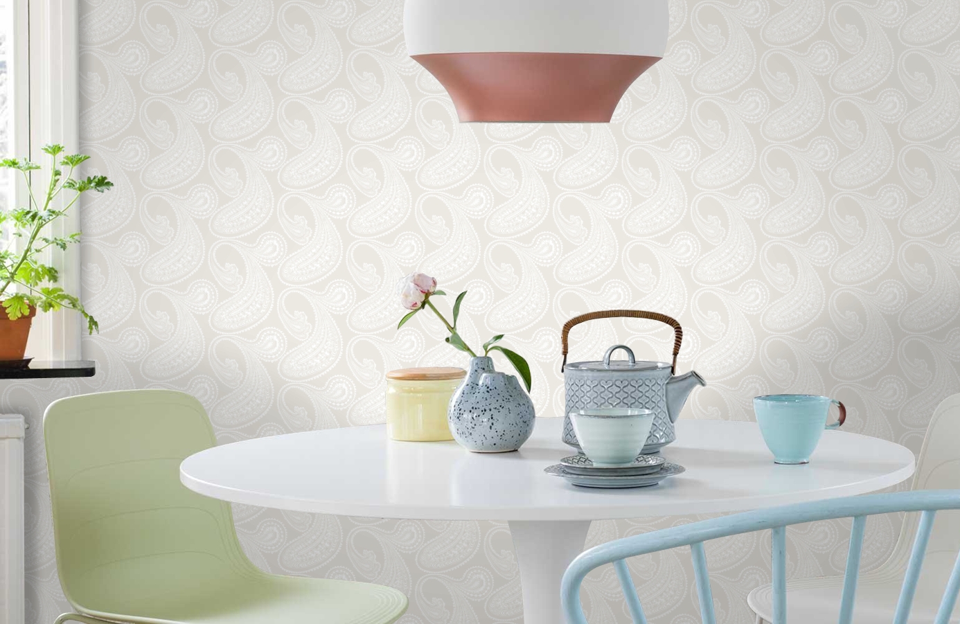 Обои 95/2010 фото в интерьере кухни